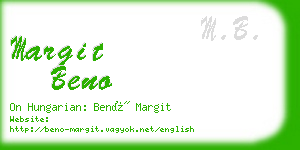 margit beno business card